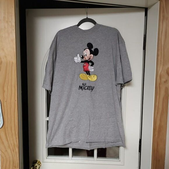 New Vintage Mickey Inc Gray Mickey Mouse Embroidered Gray Shirt Size Adult XXL - Picture 1 of 2
